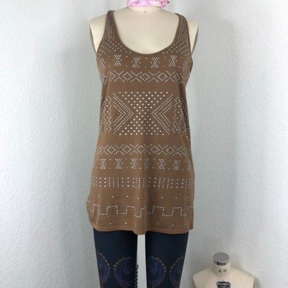 Torn by Ronny Kobo Studded Racerback Tank Top - Picture 1 of 10